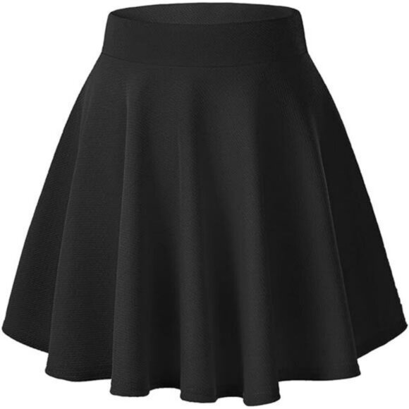 Stretch Flared Mini Skater Skirt Casual A Line Versatile Fit Women’s Basic - Picture 5 of 5